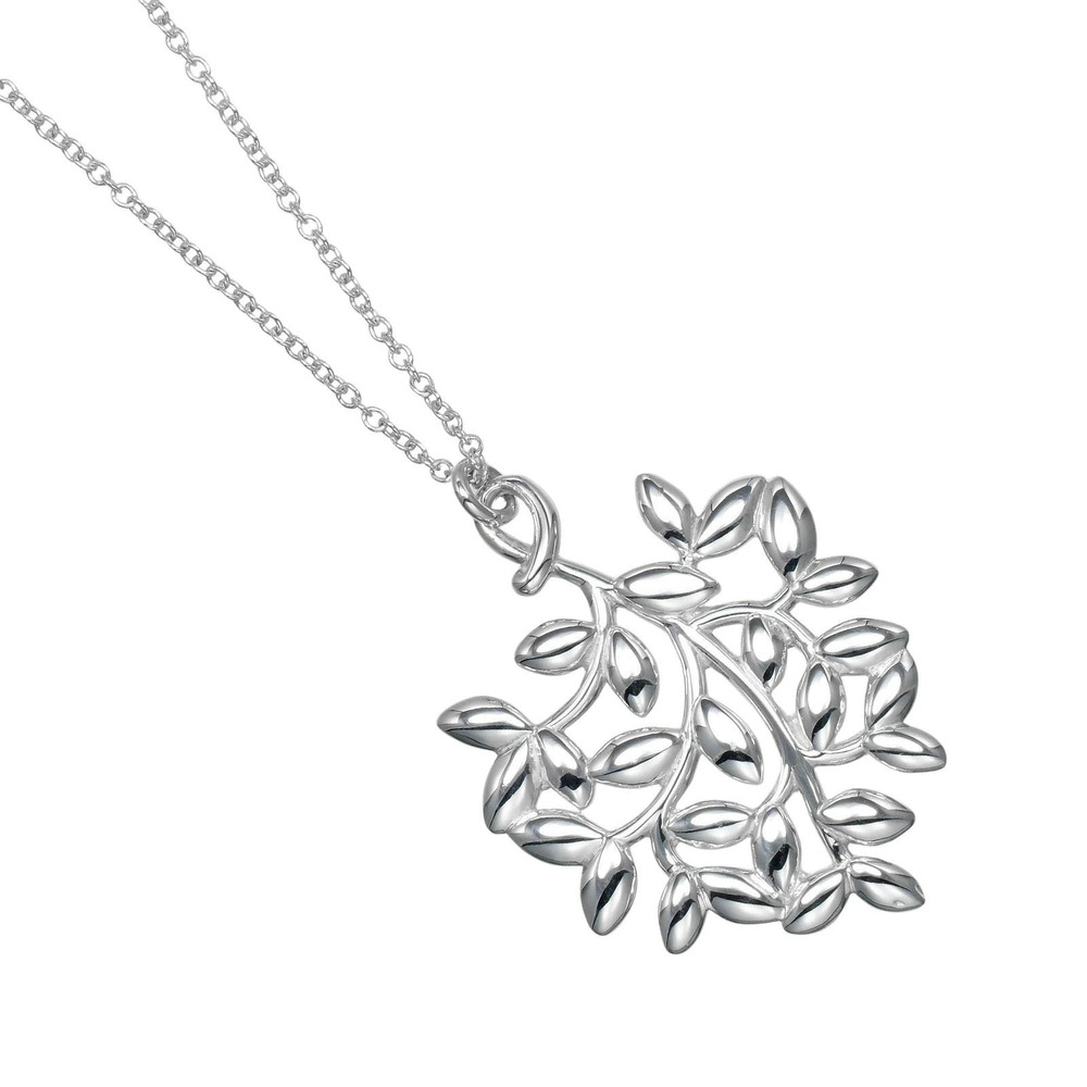 Tiffany Co Olive Leaf Necklace Sterling Silver